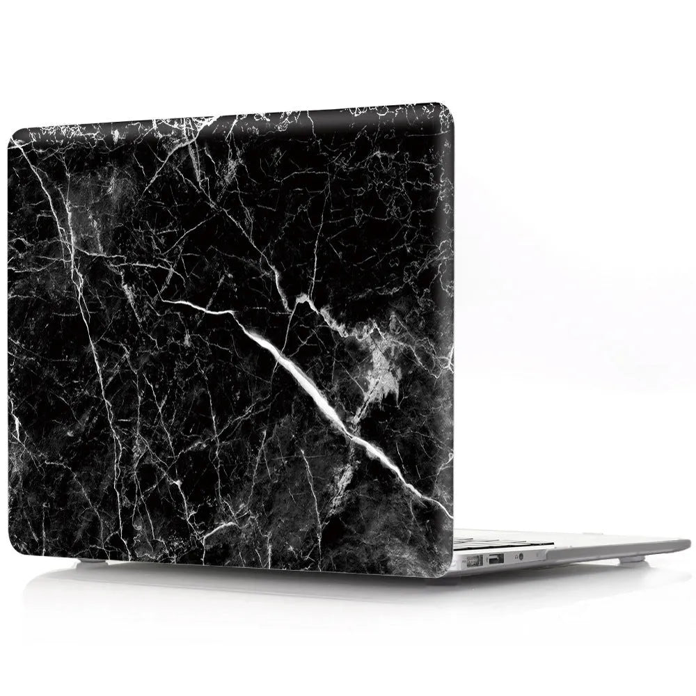 Plastic laptop case with marble pattern design for MacBook protection