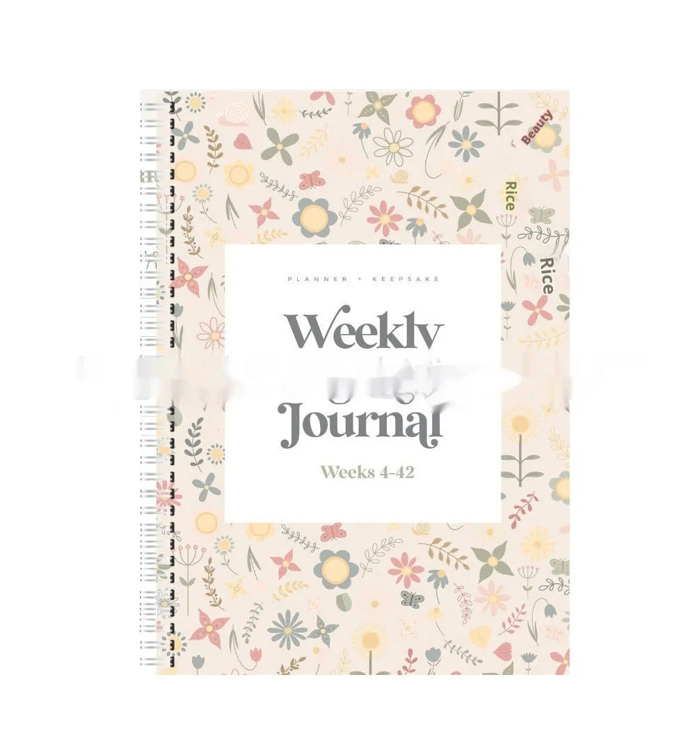 A5 pregnancy weekly diary notebook with organised sections for expectant mothers