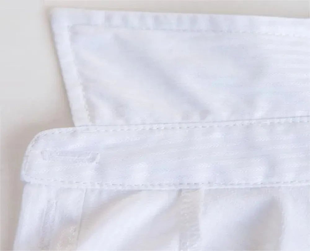 White formal autumn and winter pet shirt for dogs and cats, sizes 2XS to 3XL, cloth and shirt lining