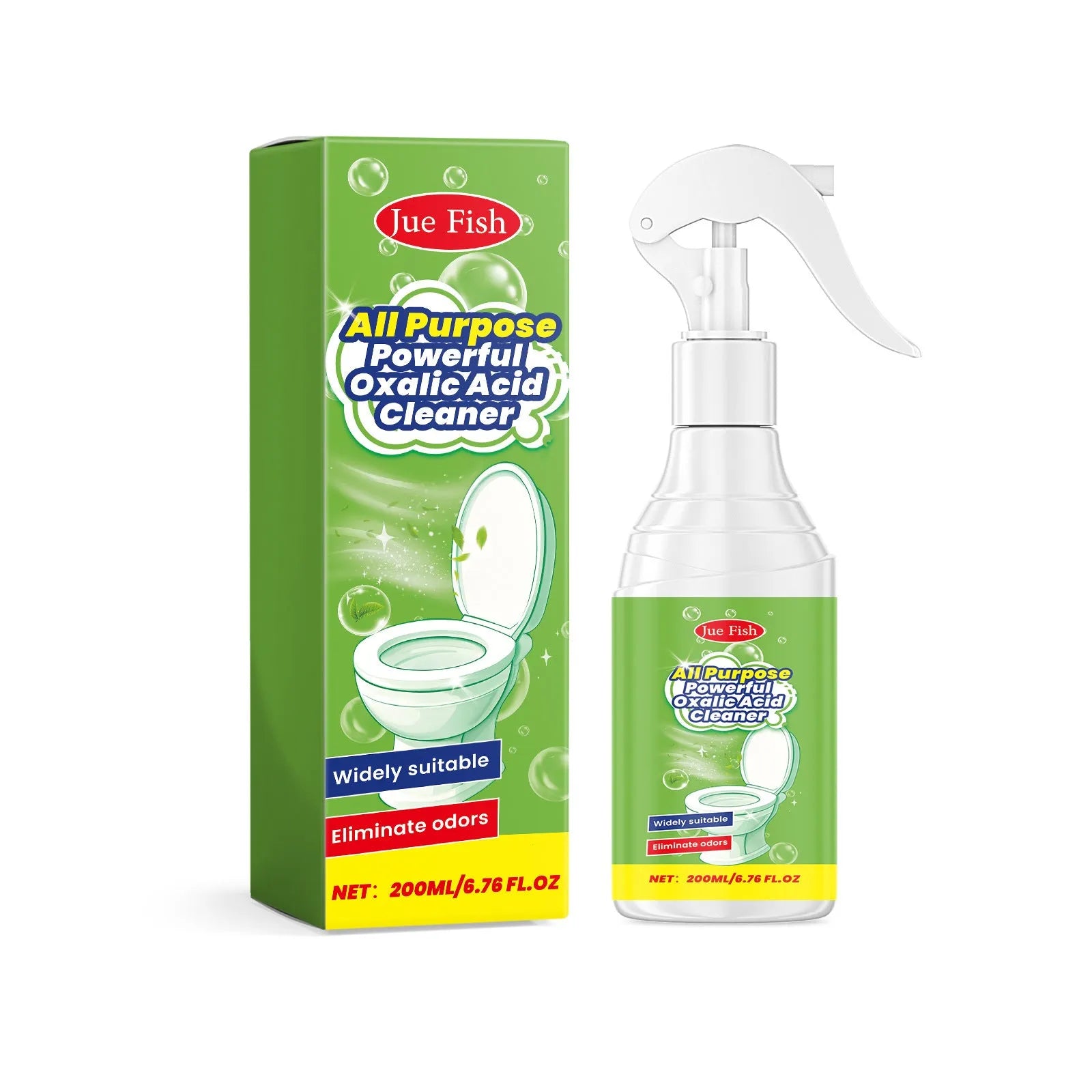 200ml household grease cleaning spray bottle with sodium hydroxide and oxalic acid formula, measuring 5.5cm by 13.6cm