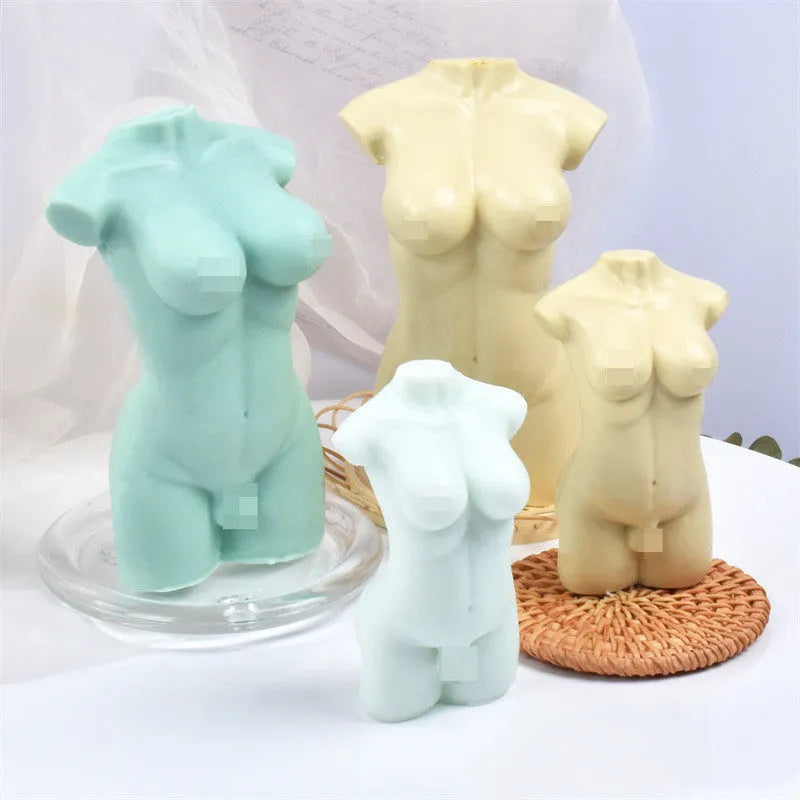 Geometric silicone candle mould for aromatherapy wax with 10cm and 14cm height sections