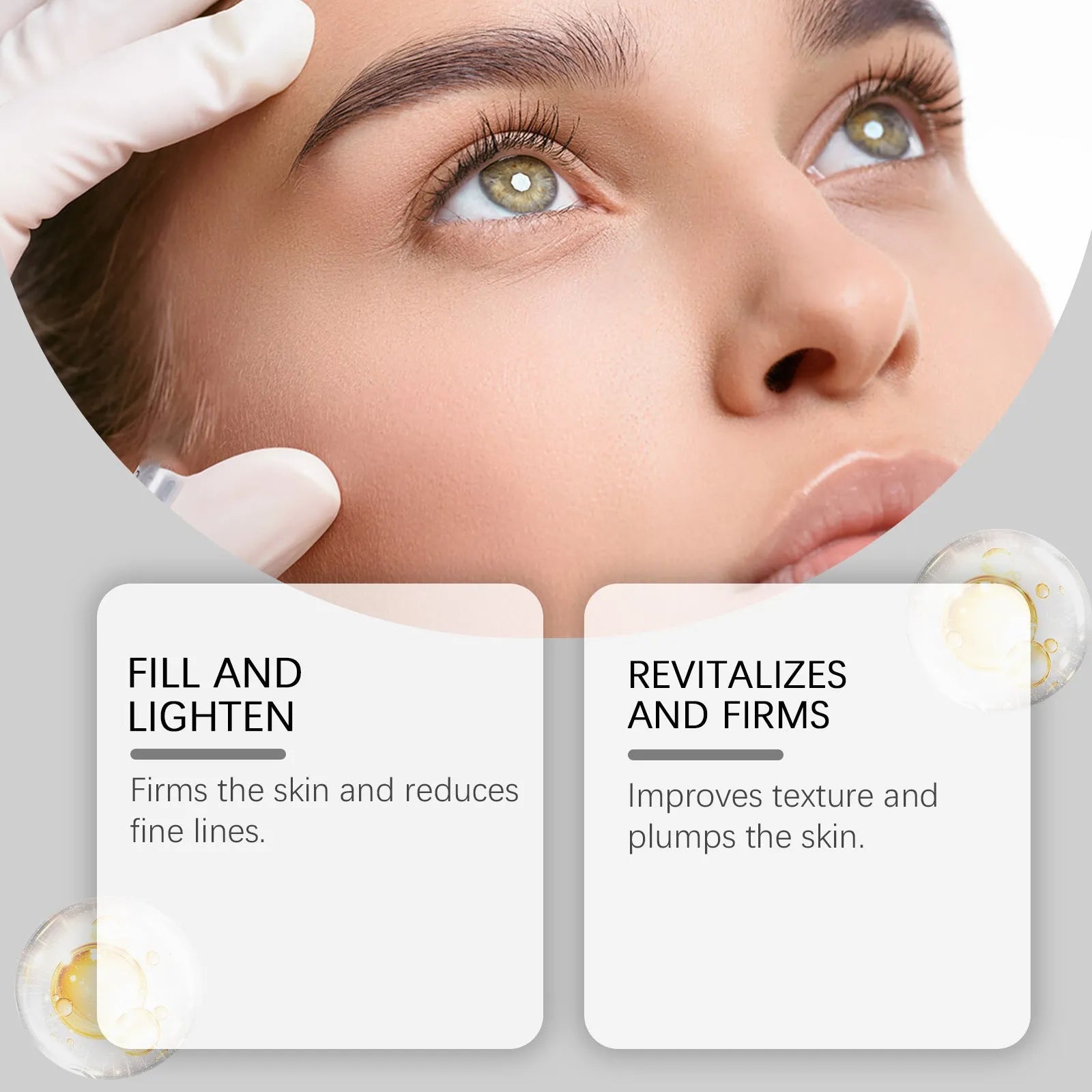 30ml skin tightening essence bottle with collagen and coffee extract formula