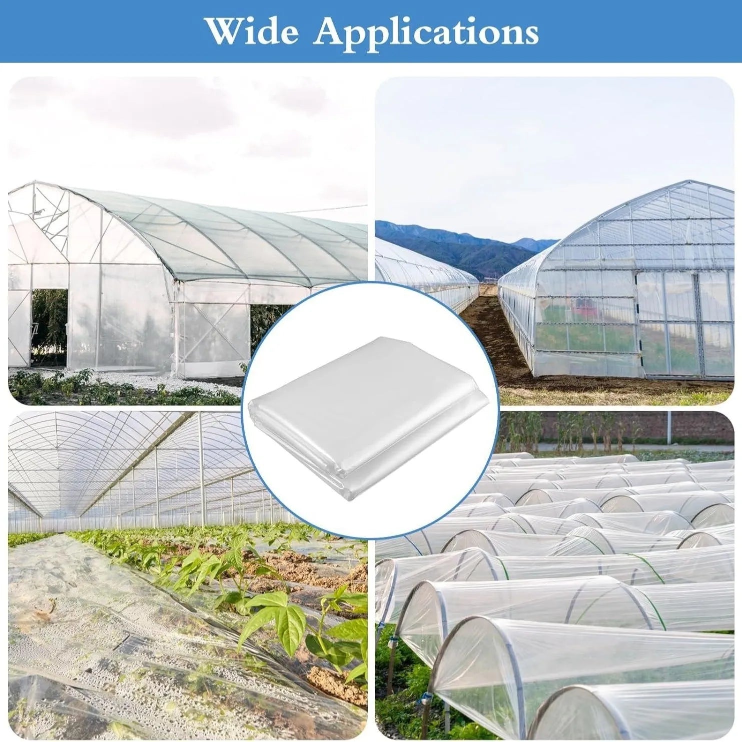 Plastic greenhouse film measuring 4m by 8m for vegetable shed insulation and cold protection