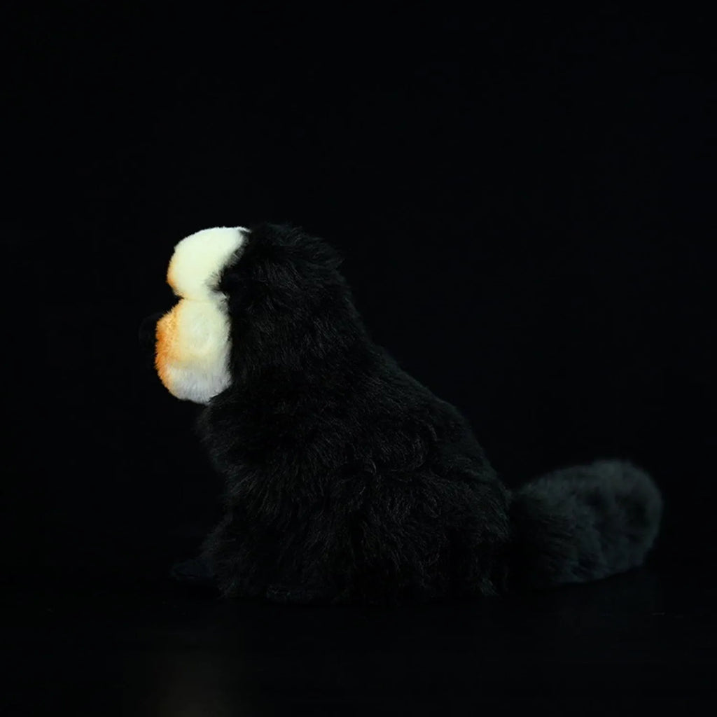 White faced monkey plush toy, 22 cm tall, flannel fabric with PP cotton filling, single white faced monkey doll