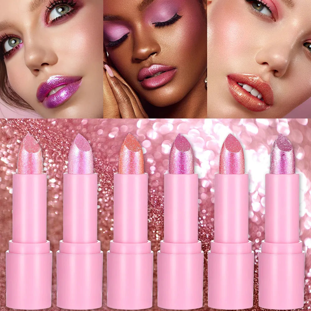 Sweetheart Bow XINGX Diamond Lipstick in six colour shades with anti-discoloration properties