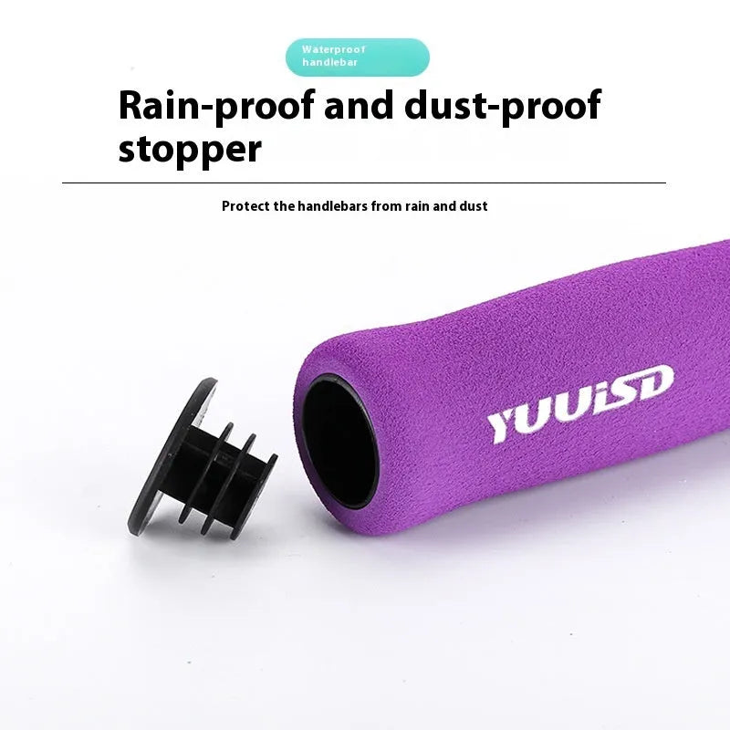 Mountain bike sponge handle cover set in black, purple or biange colours with ultra-light 41g weight