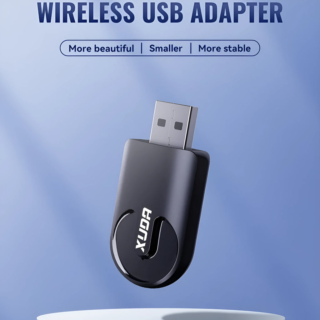 Black mini CarPlay USB interface adaptor with USB-C connector showing 26mm compact dimensions
