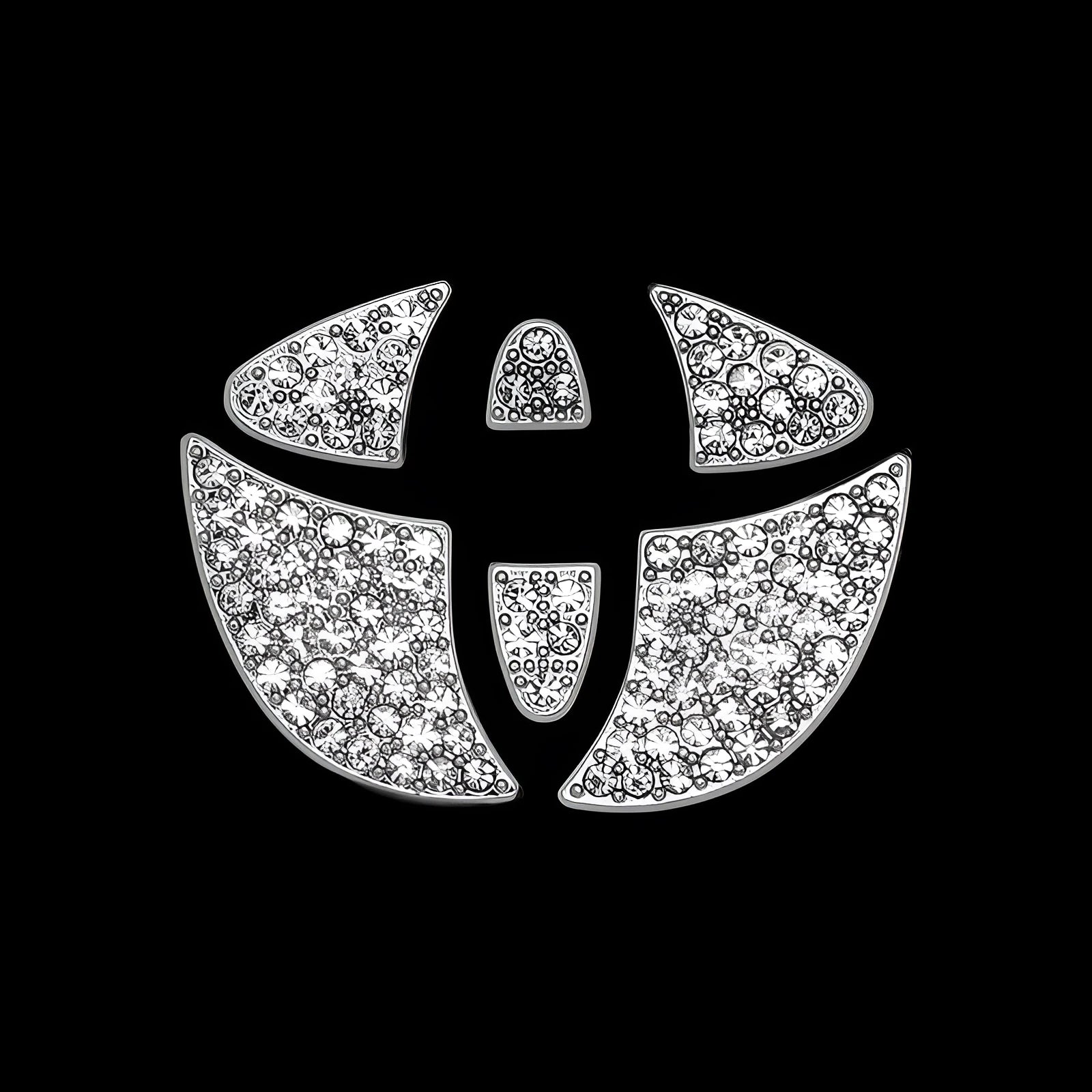 Zinc alloy diamond decorative sticker for Toyota car steering wheel