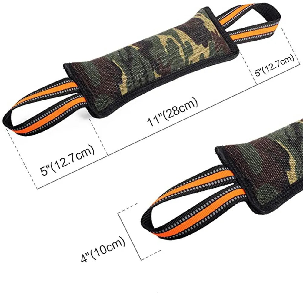 55cm long reflective yellow edge jute dog training bite stick for tug of war