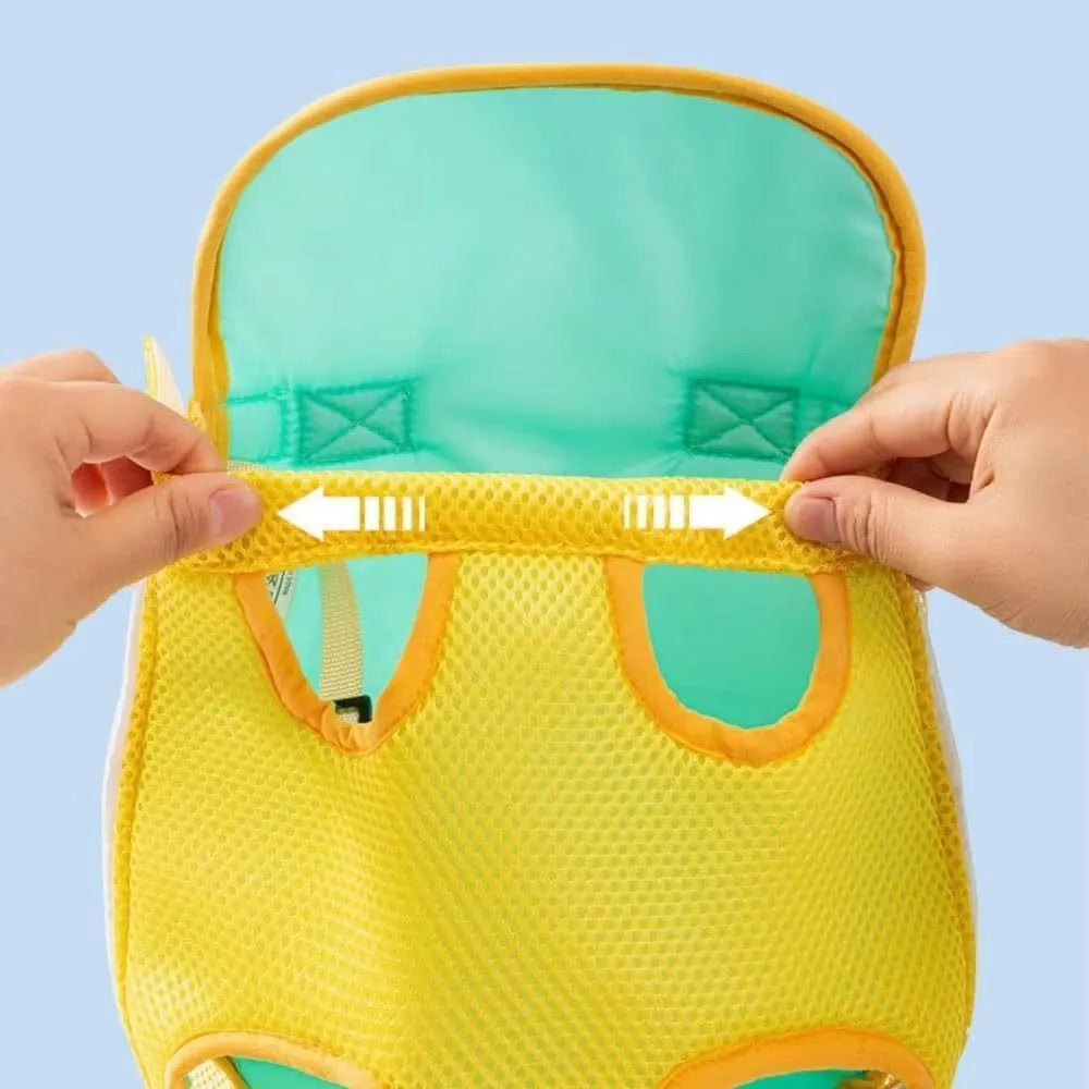 Furry Pawsy pet carrier backpack with leg holes, adjustable straps and mesh, front chest carrier for cats and dogs