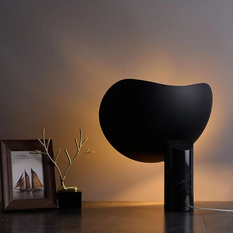 Postmodern Nordic table lamp with iron lampshade and push button switch for study or bedroom