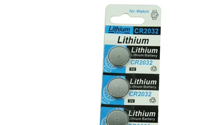 CR2032 lithium button battery with steel construction, 20.0mm diameter, for electronic scales and remote controls