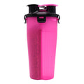 Portable pet water and food cup with dual compartments in assorted colours