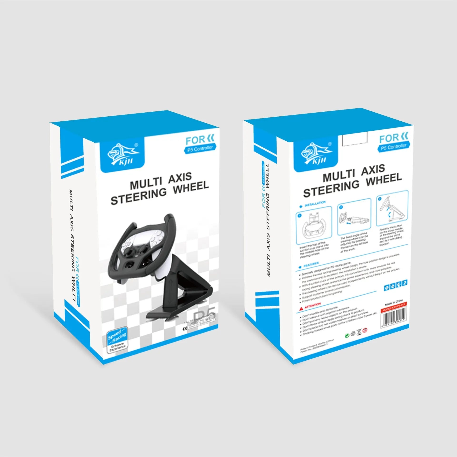 Black ABS plastic gamepad steering wheel bracket with suction cup for mobile device mounting