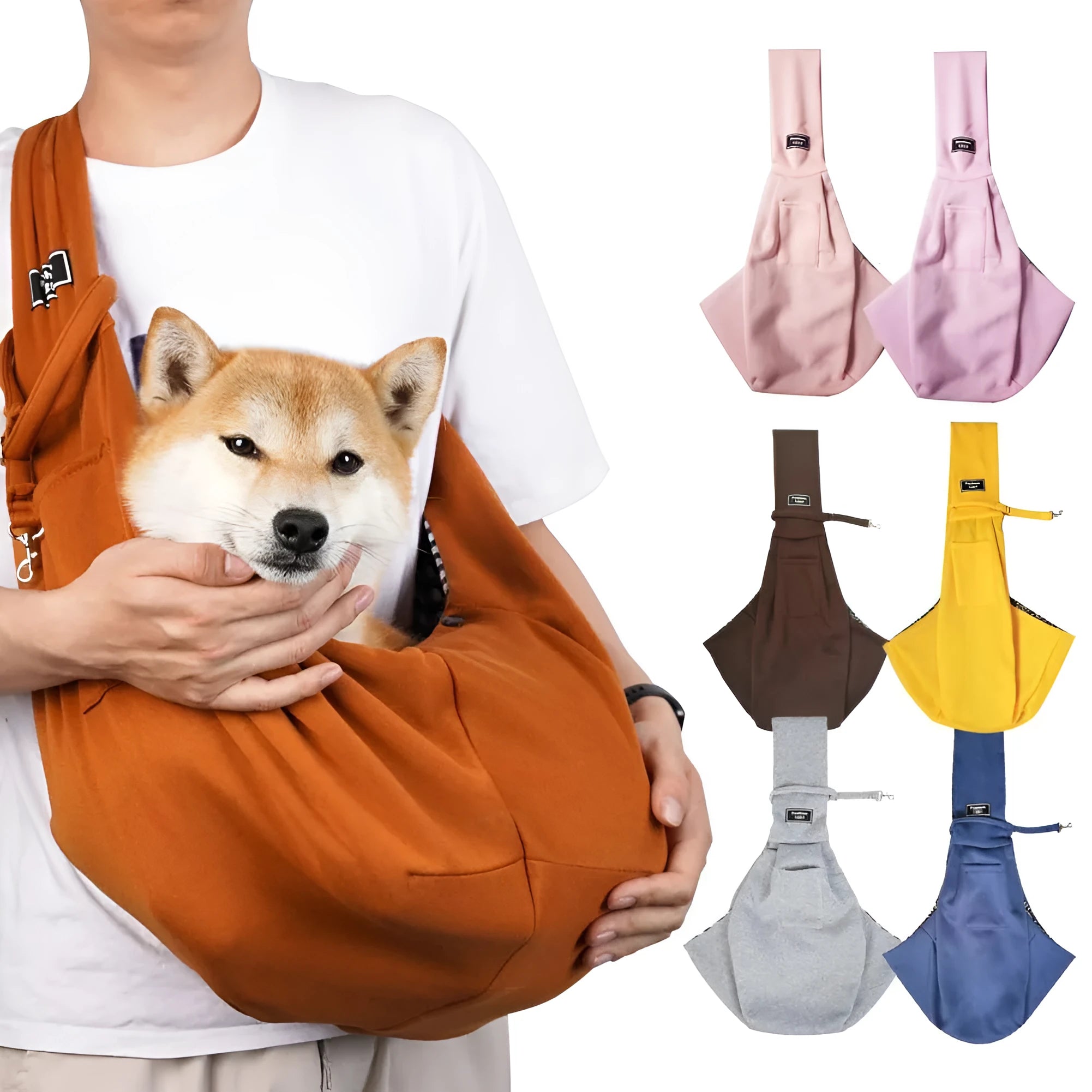 Folding cat carrier backpack showing mesh side panels, top entry, and shoulder straps in a choice of colours