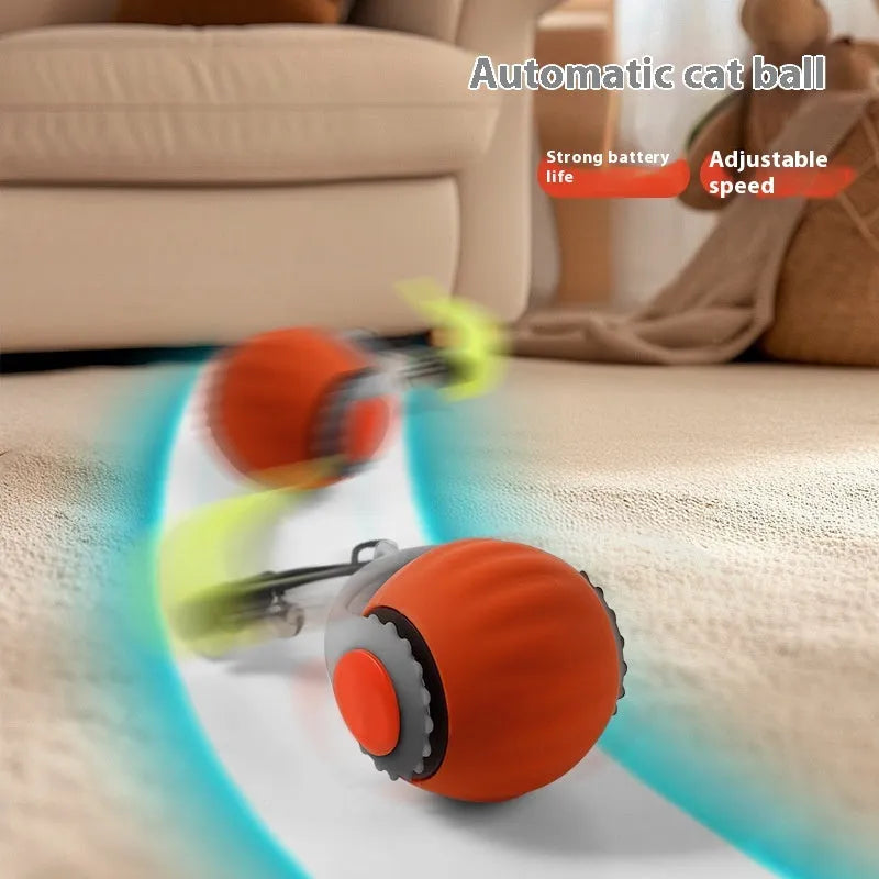 Automatic electronic cat toy ball with gravity sensor and Type-C charging cable