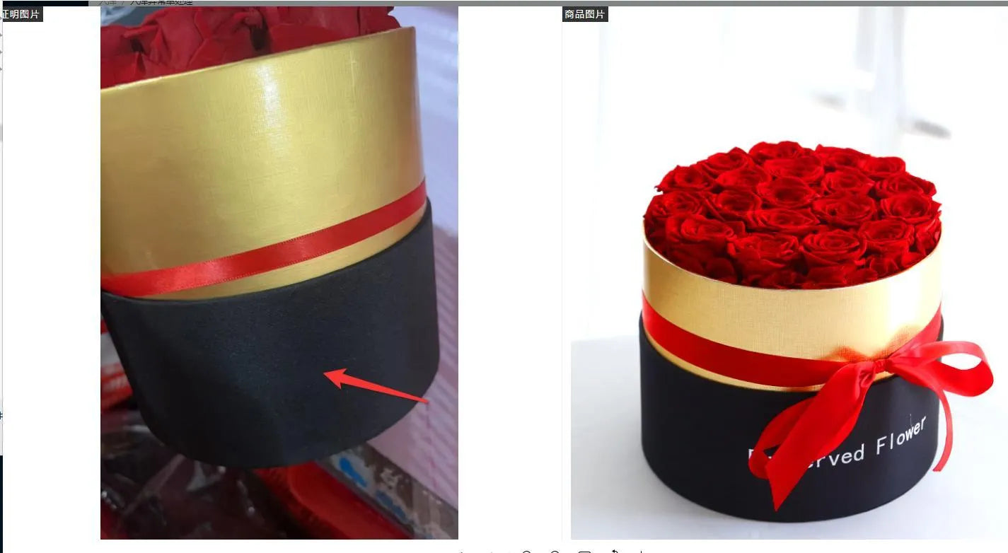 Eternal preserved real roses in luxury gift box, zero maintenance floral gift set