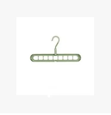 Plastic storage hanger with rotating handle in pink or green, 33 cm long, for heavy clothing