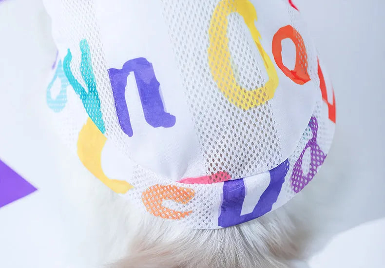 Blue polyester mesh cat vest, anti hair loss pet clothing, XS to 2XL with 34-59 cm bust