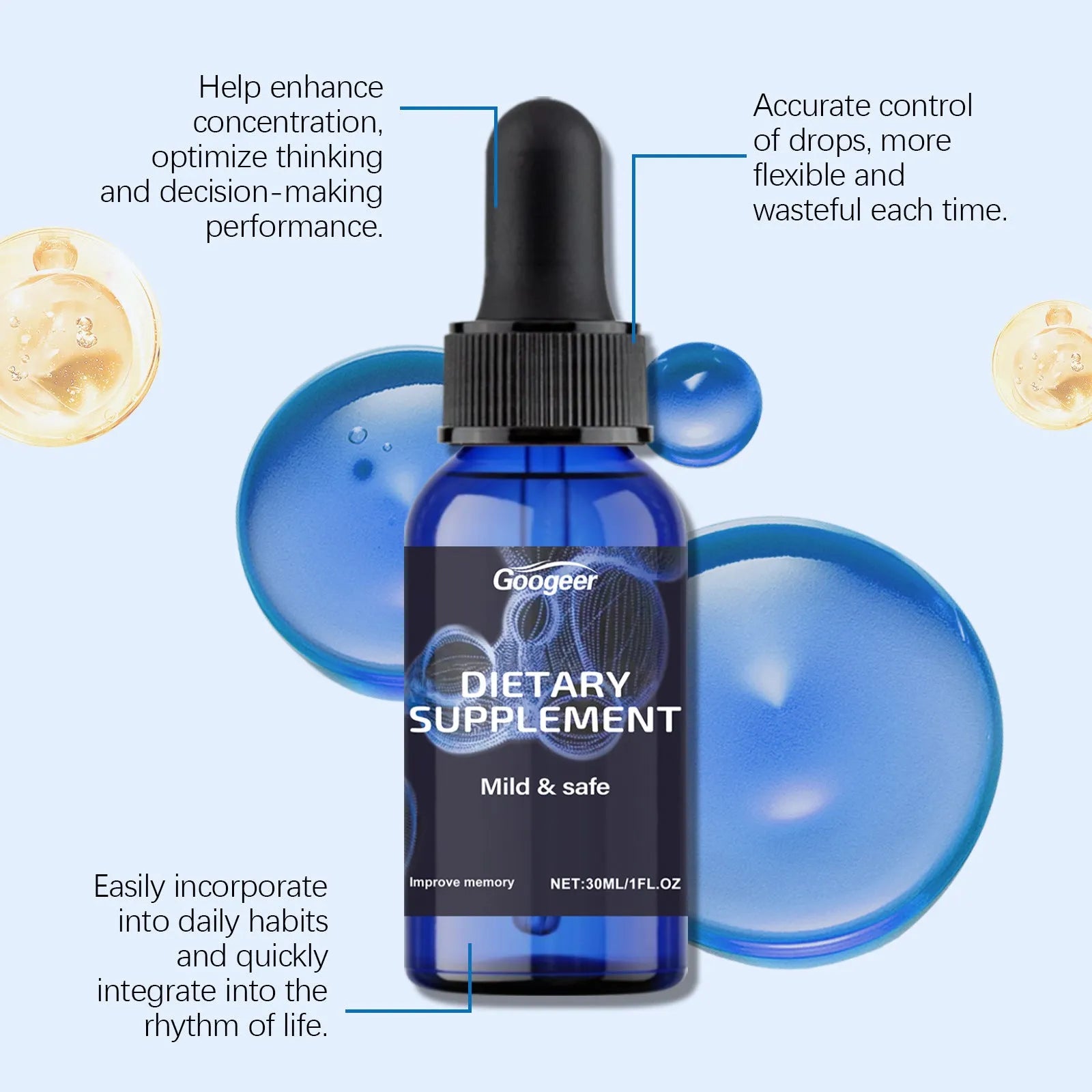Googeer Dietary Supplement Body Treatment 30ml cream bottle for skin hydration
