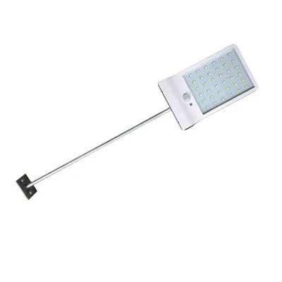 Solar garden light with solar panel and LED illumination for outdoor use in black or white colour