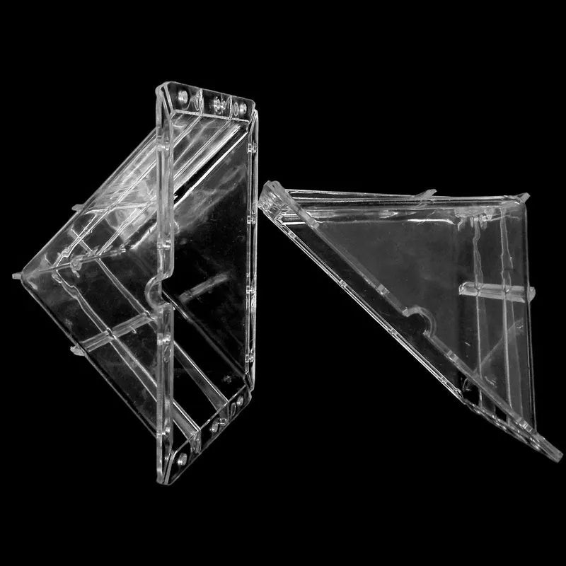 Square plastic growth mould for shaping watermelons and fruit to a 13cm cube size.