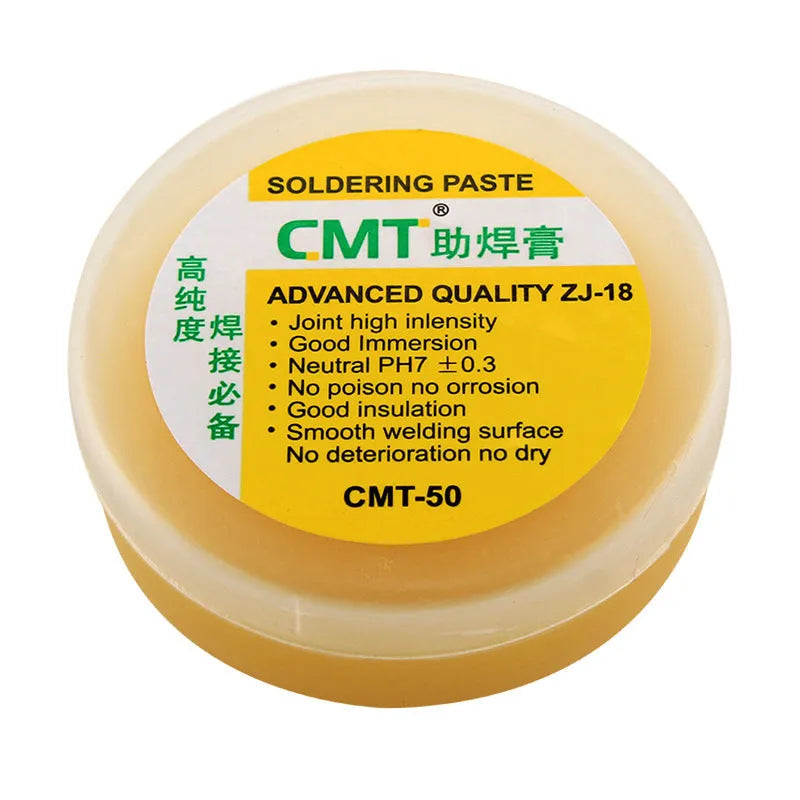CMT series soldering flux paste in 50g or 85g formats for electric soldering irons