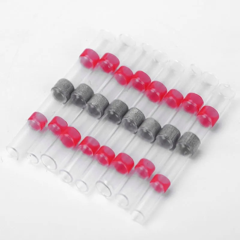 Waterproof heat shrink terminal with solder ring in multiple colours for electrical wiring connections