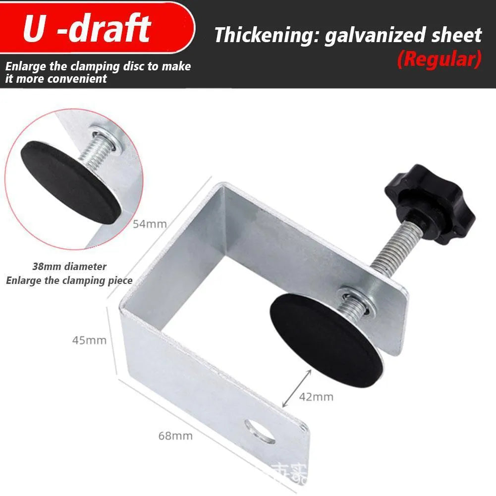 Drawer panel fixing clip in stainless steel or galvanized construction with multiple format options