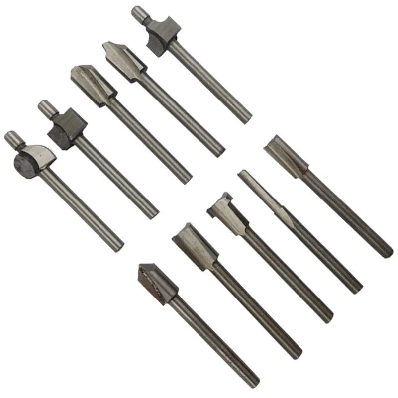 10pc high speed steel woodworking trimming knife set, 4.5cm x 32cm x 0.8cm carving machine blades