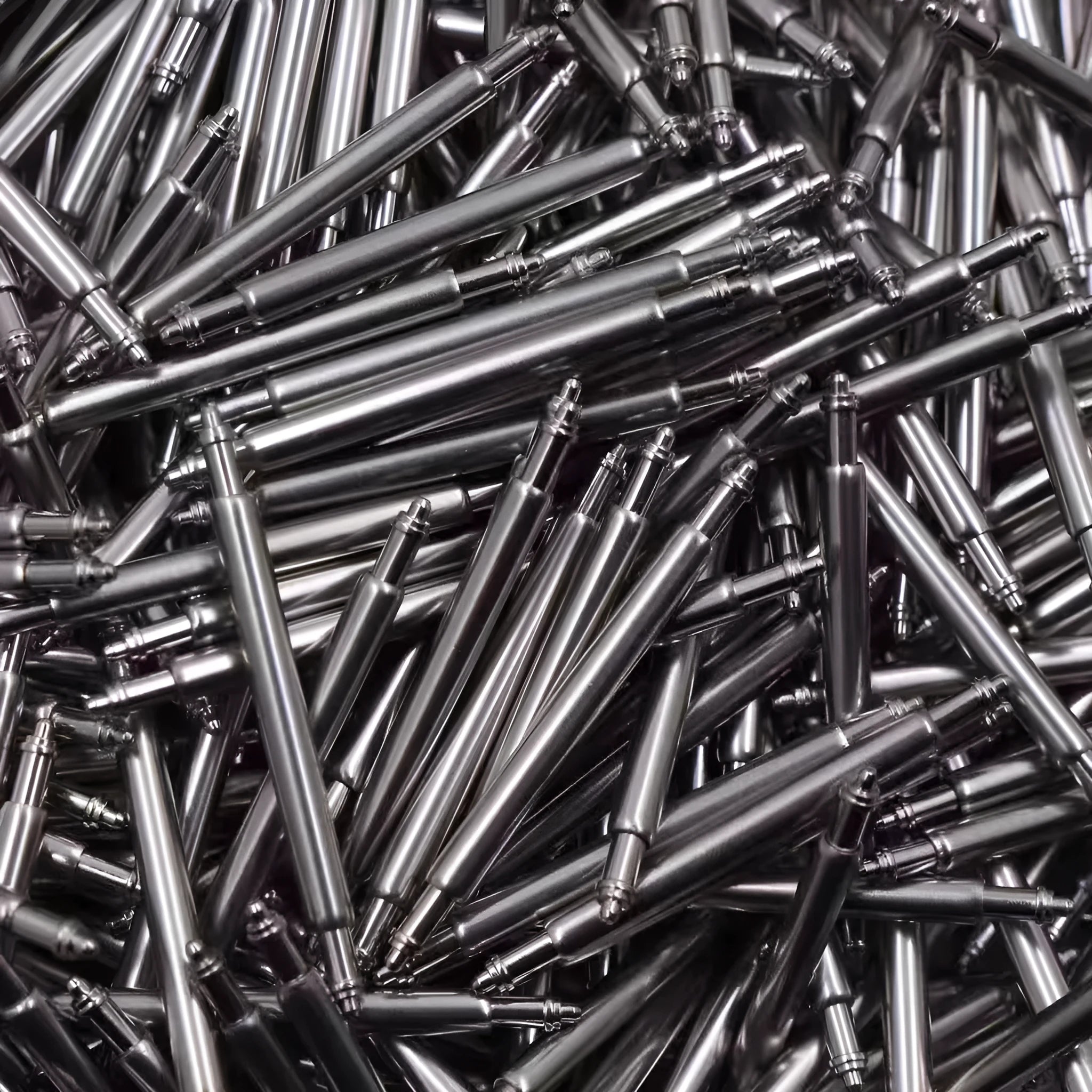 Watch spring bars and auricular tool kit for strap replacement in sizes 21mm to 26mm.