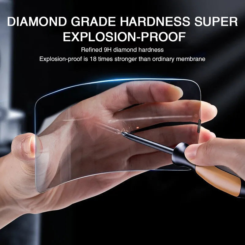 Anti-peeping tempered glass screen protector for iPhone with privacy viewing angle and scratch-resistant surface