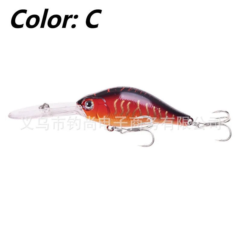Floating Rock Little Fat Man deep diving fishing lure showing 10.5cm length and diving lip design