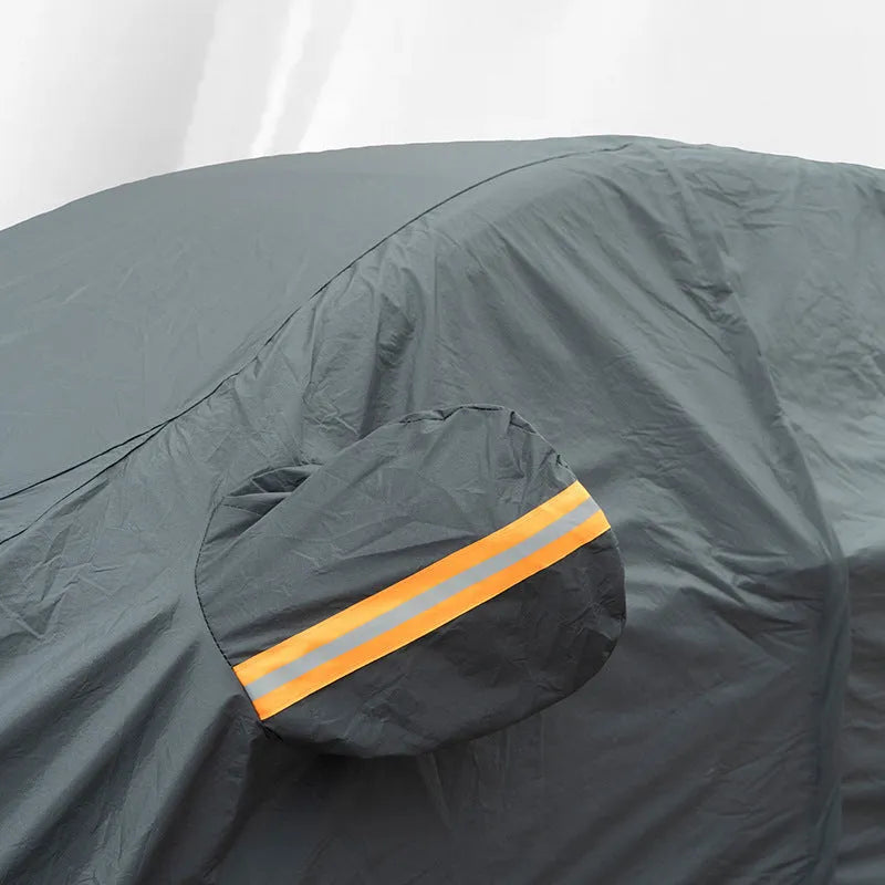 Grey PVC chemical fibre Volkswagen car cover with rainproof and sun protection shown in use