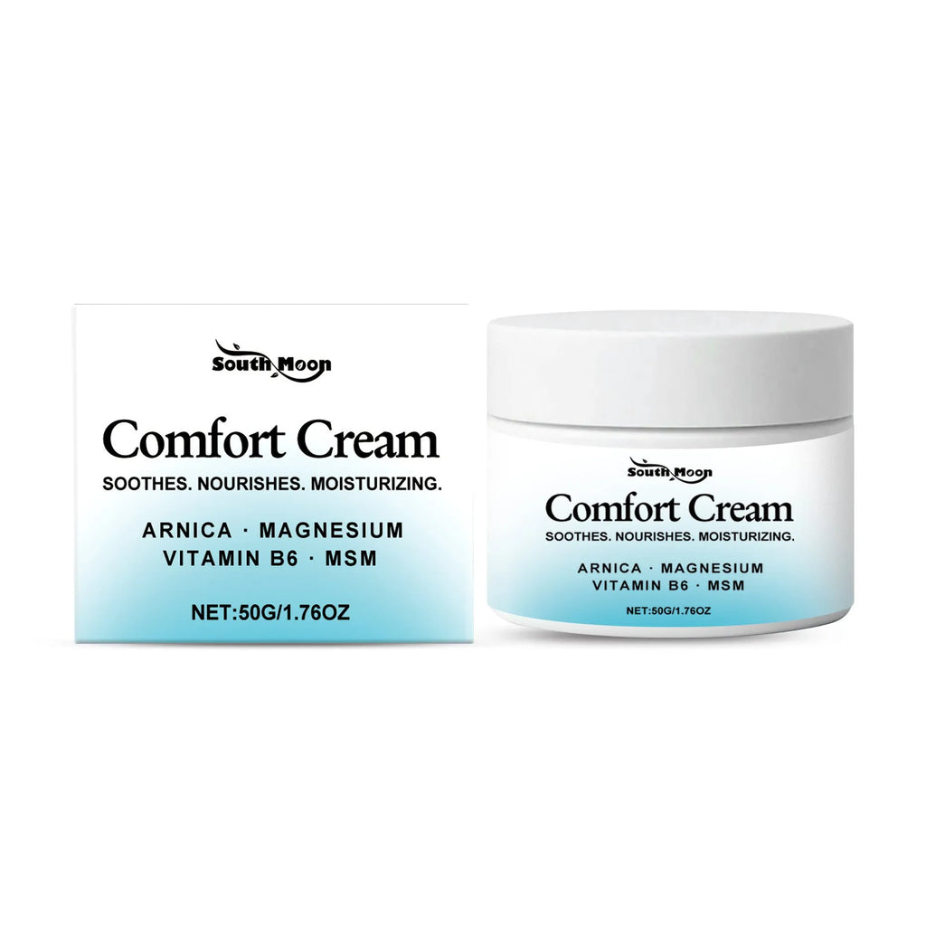 Gentle hydrating moisturising cream in 50g container with active ingredients for skin care
