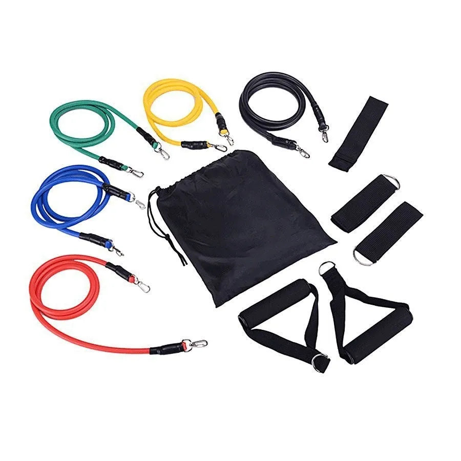 Multi-functional door sports 11-piece set combination pulling rope with ABS plastic construction
