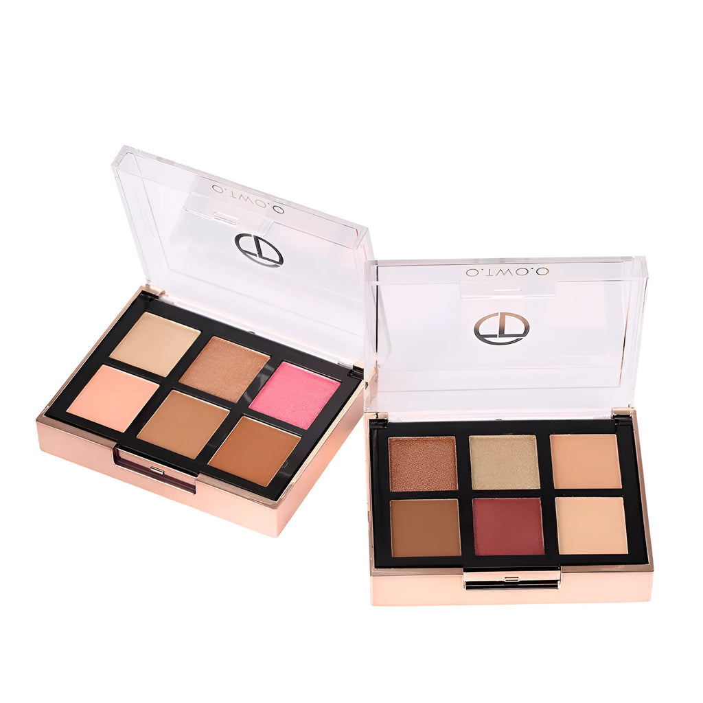 O.TWO.O Makeup Eyeshadow Palette with eight or more colours, four style options and concealer, retouch and even skin tone use.