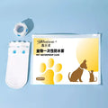 White disposable waterproof dog shoe covers in pack of 20, S and M sizes for small to medium dogs