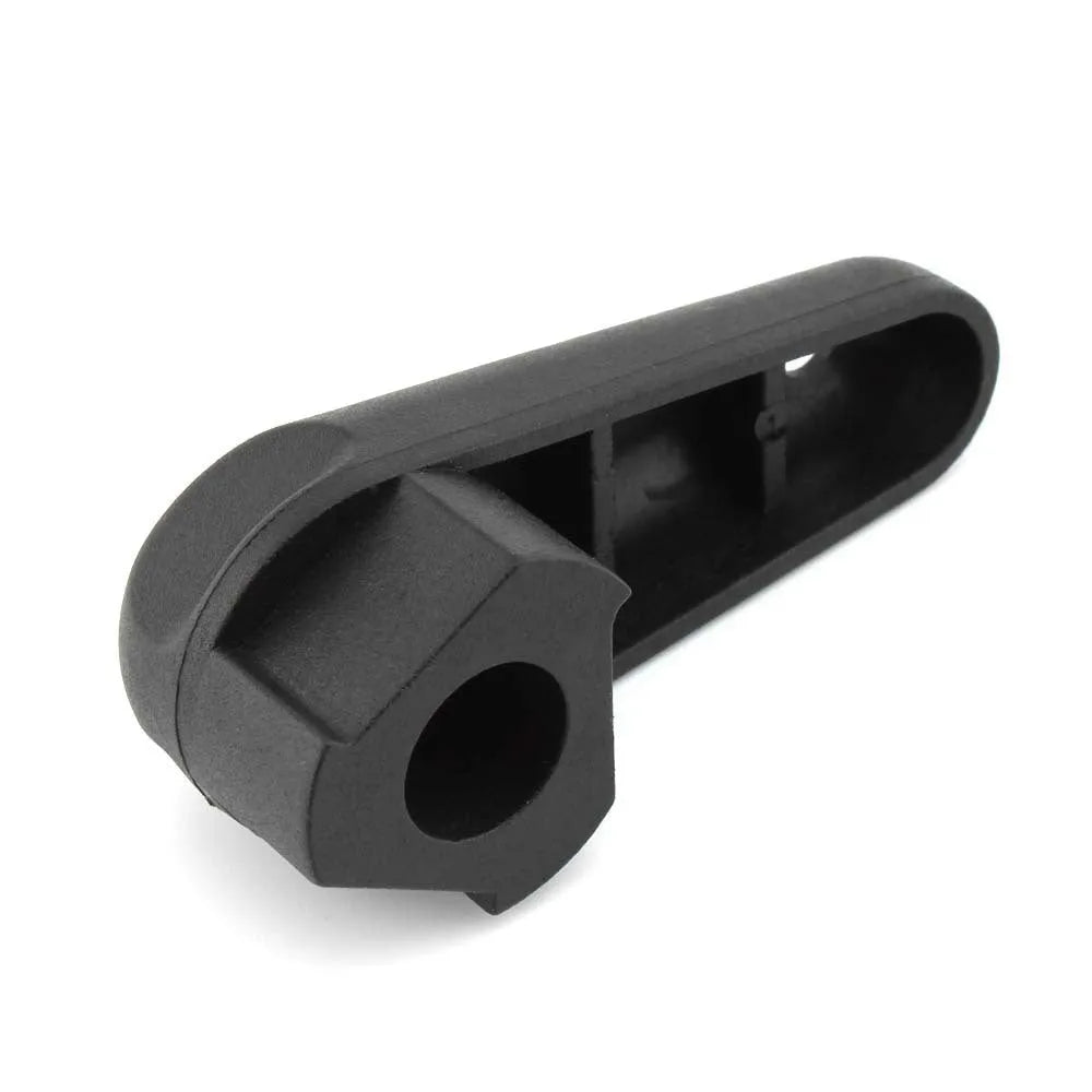 Black nylon quick-release wrench for BMW motorcycle oil filler cap removal.