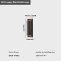 Minimalist copper wall lamp in black gold or natural copper finish for bedroom bedside lighting