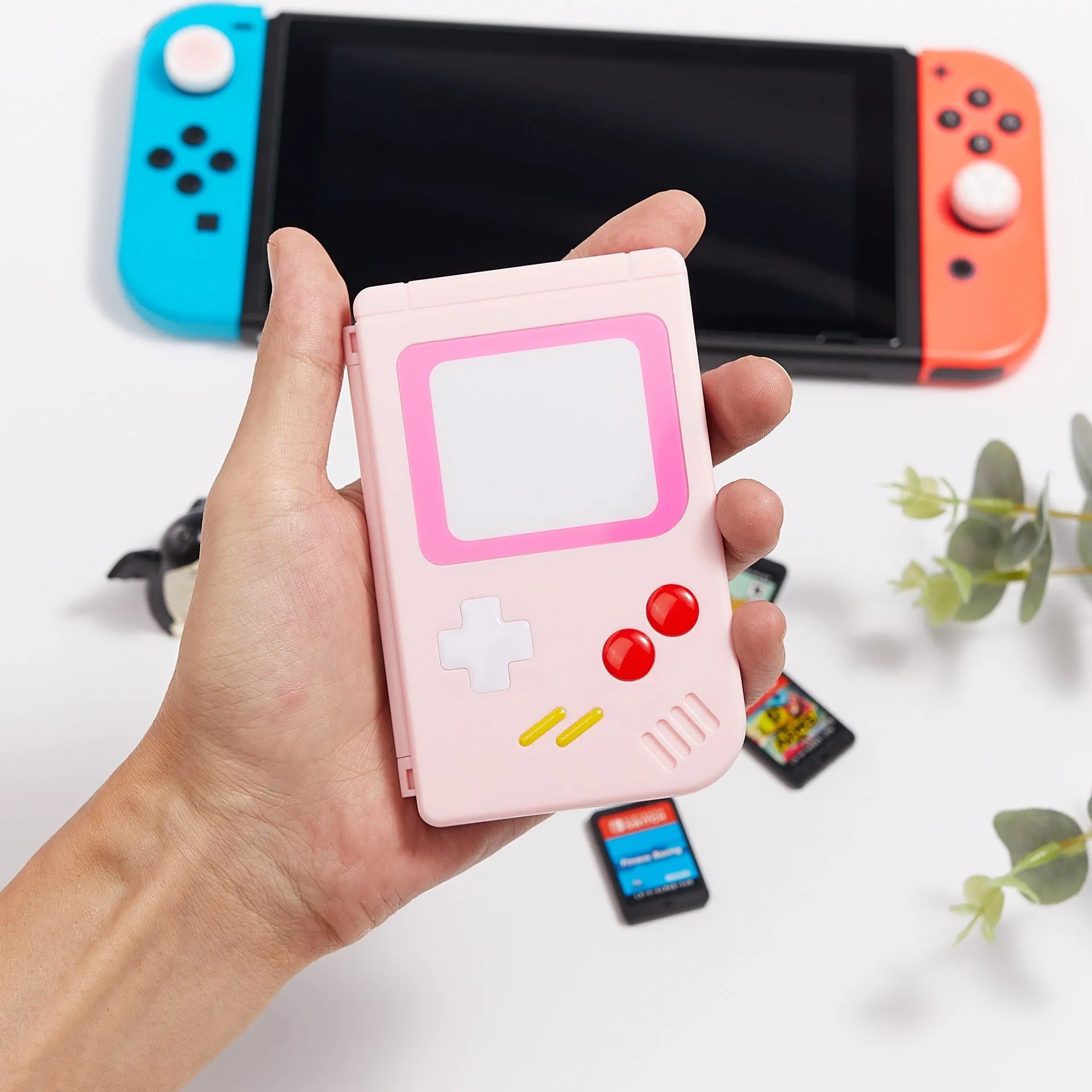 Theme Game Card Storage Box for Nintendo SWITCH in blue, pink, or white colours