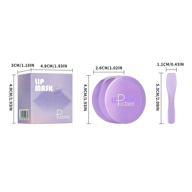 Lip balm with scraper for exfoliation, 10ml capacity, 3-year shelf life for moisturising and cutin softening