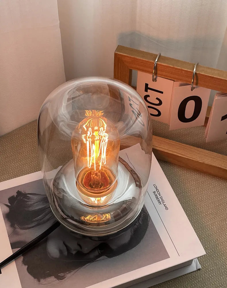Geometric stereo essential oil lamp 20cm square glass ambience light