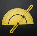 ABS plastic carpentry ruler with 180-degree measuring arm and scale board for angle verification