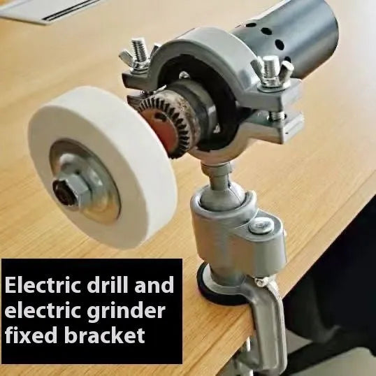 360 rotating vise with tungsten steel construction and clamp-on bracket for bench mounting