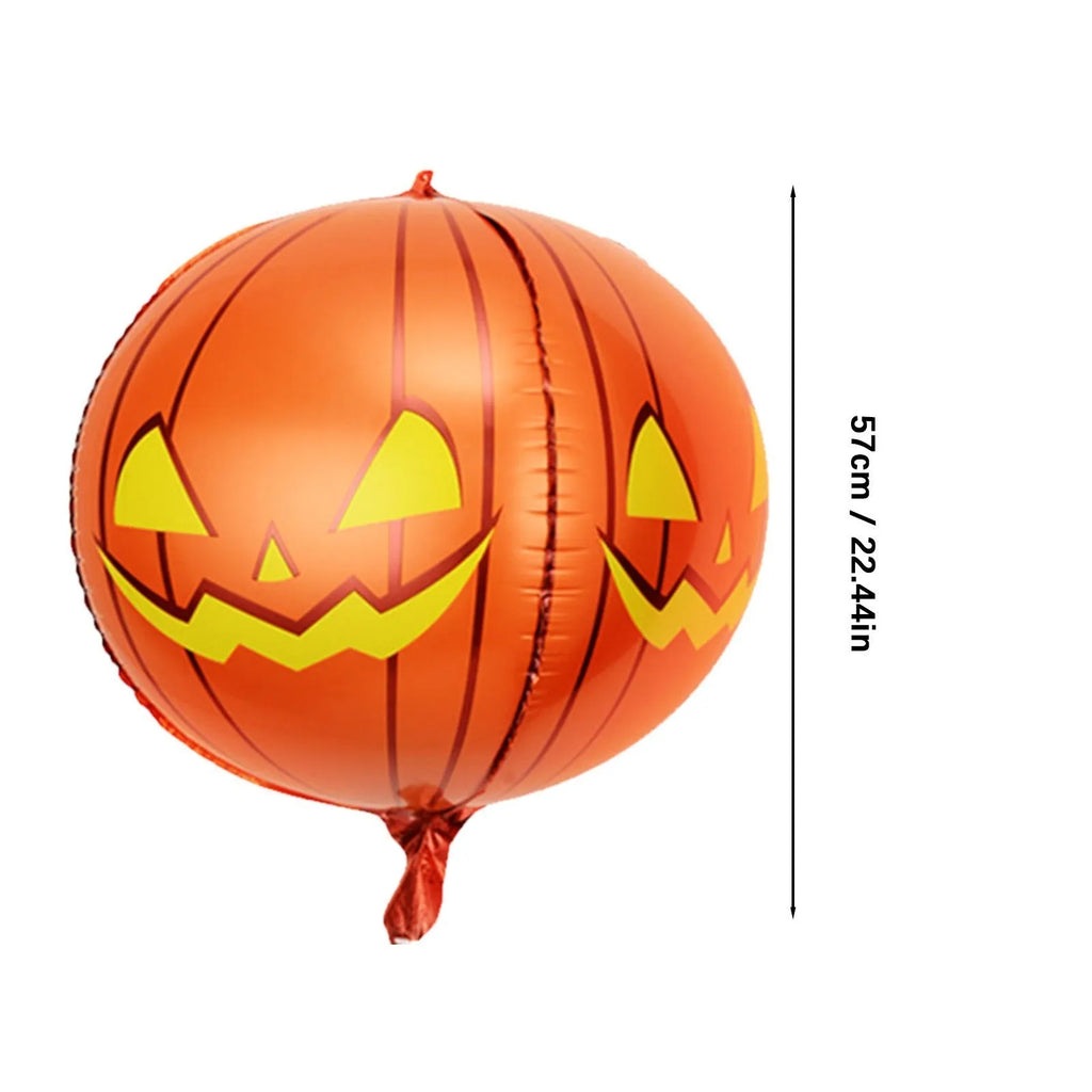 Green Halloween eyeball balloon with bloodshot pattern, 40 cm diameter when inflated