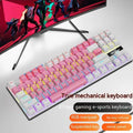 K87 mechanical keyboard with metal frame and braided USB cable in selectable colour options