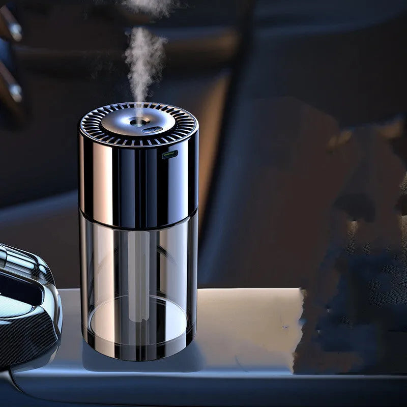 AI Intelligent Spray Perfume Humidifier with glass seat, 12.7cm tall, USB plug-in for room fragrance