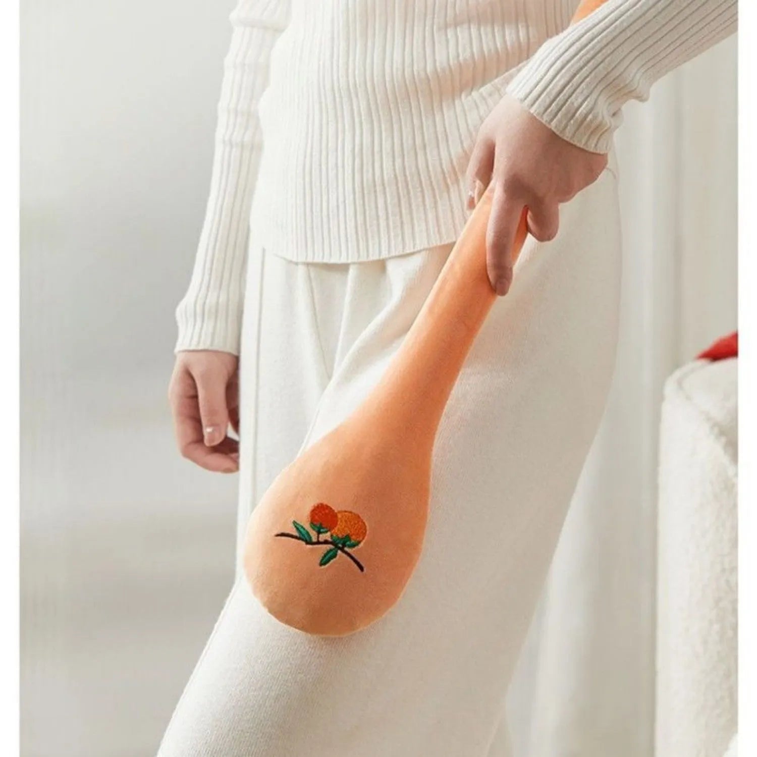 48 cm health massage back pounding stick with meridian flap and adjustable zipper for percussion therapy