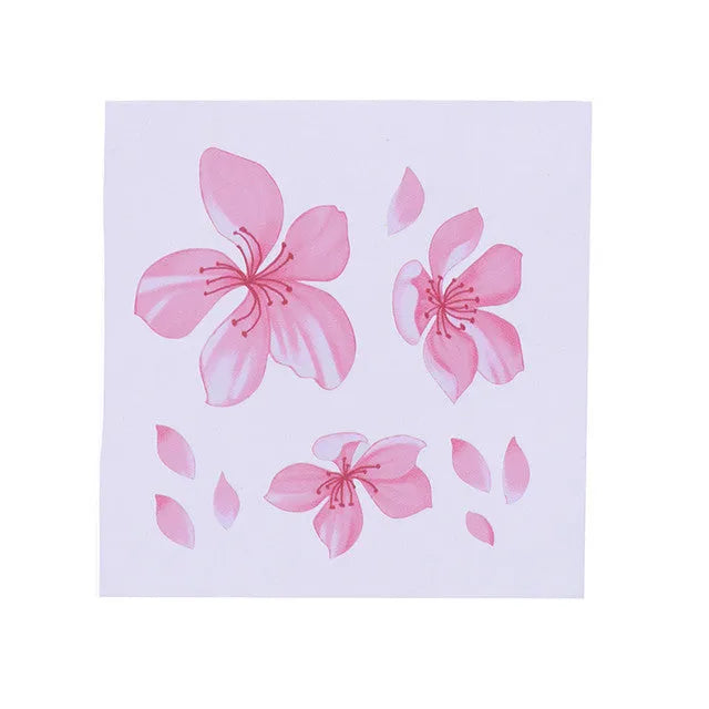 A cherry blossom flower pattern vinyl car sticker on a transparent background.